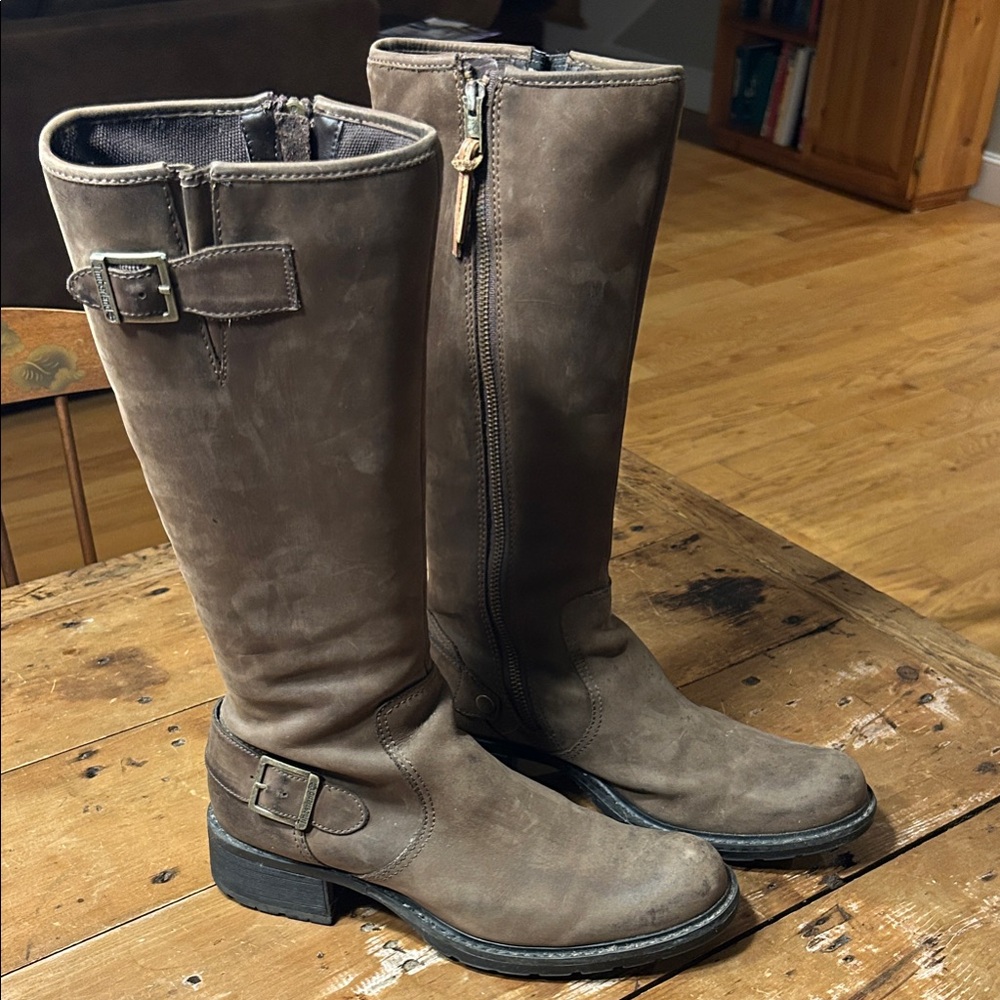 Timberland Brown Leather Knee-High Boots